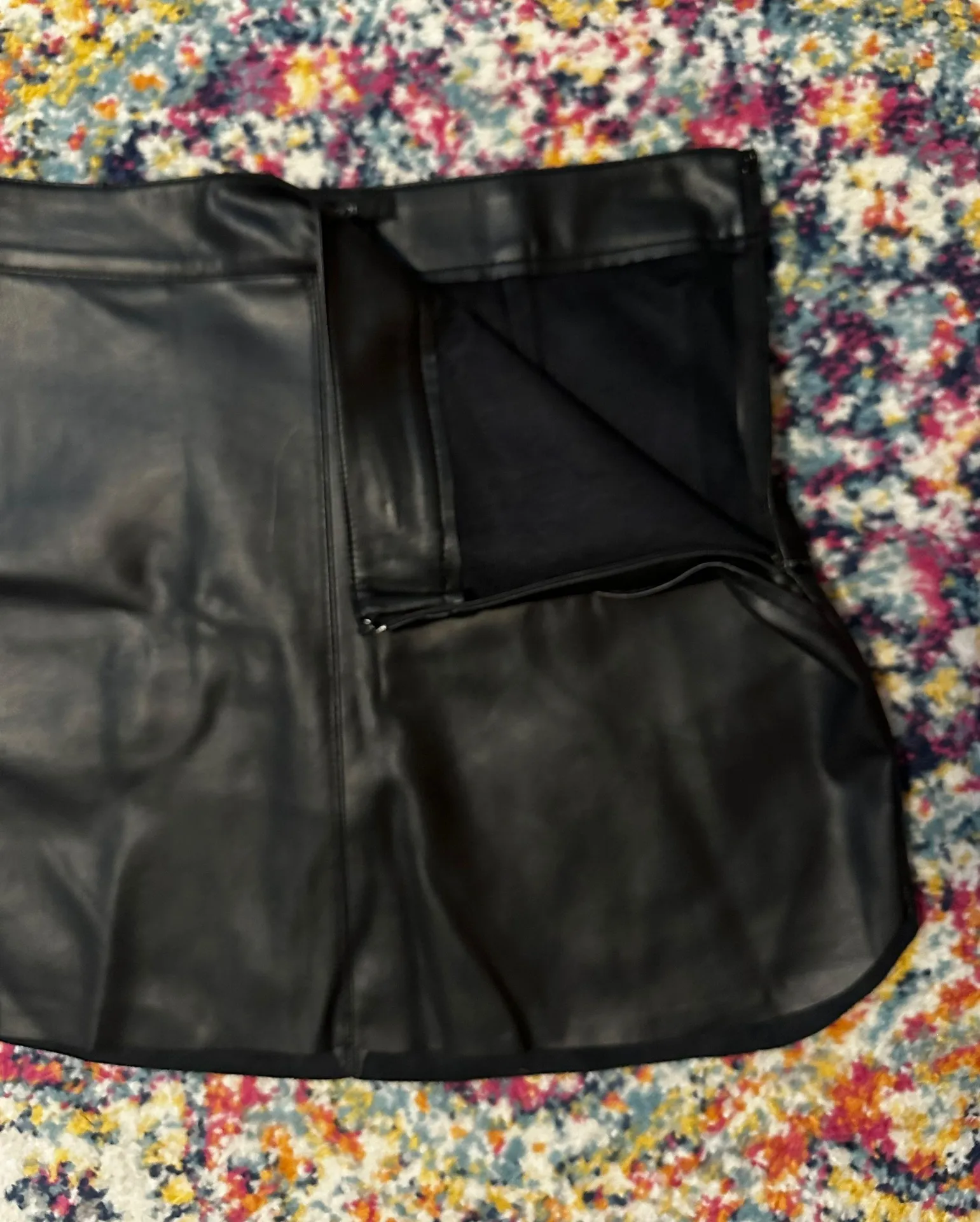 Leather Mini Skirt - Image 2