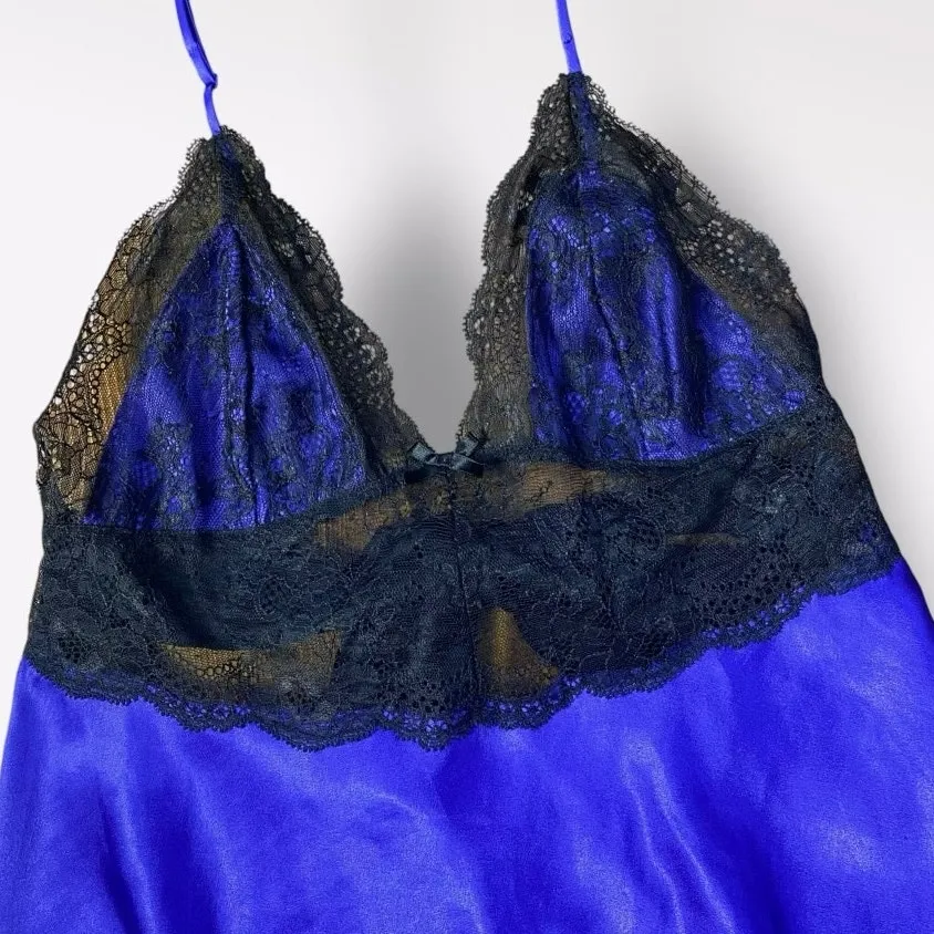 Victoria’s Secret Purple Satin Lace‎ Lingerie Chemise Mini Dress Size Medium Y2K - Image 3