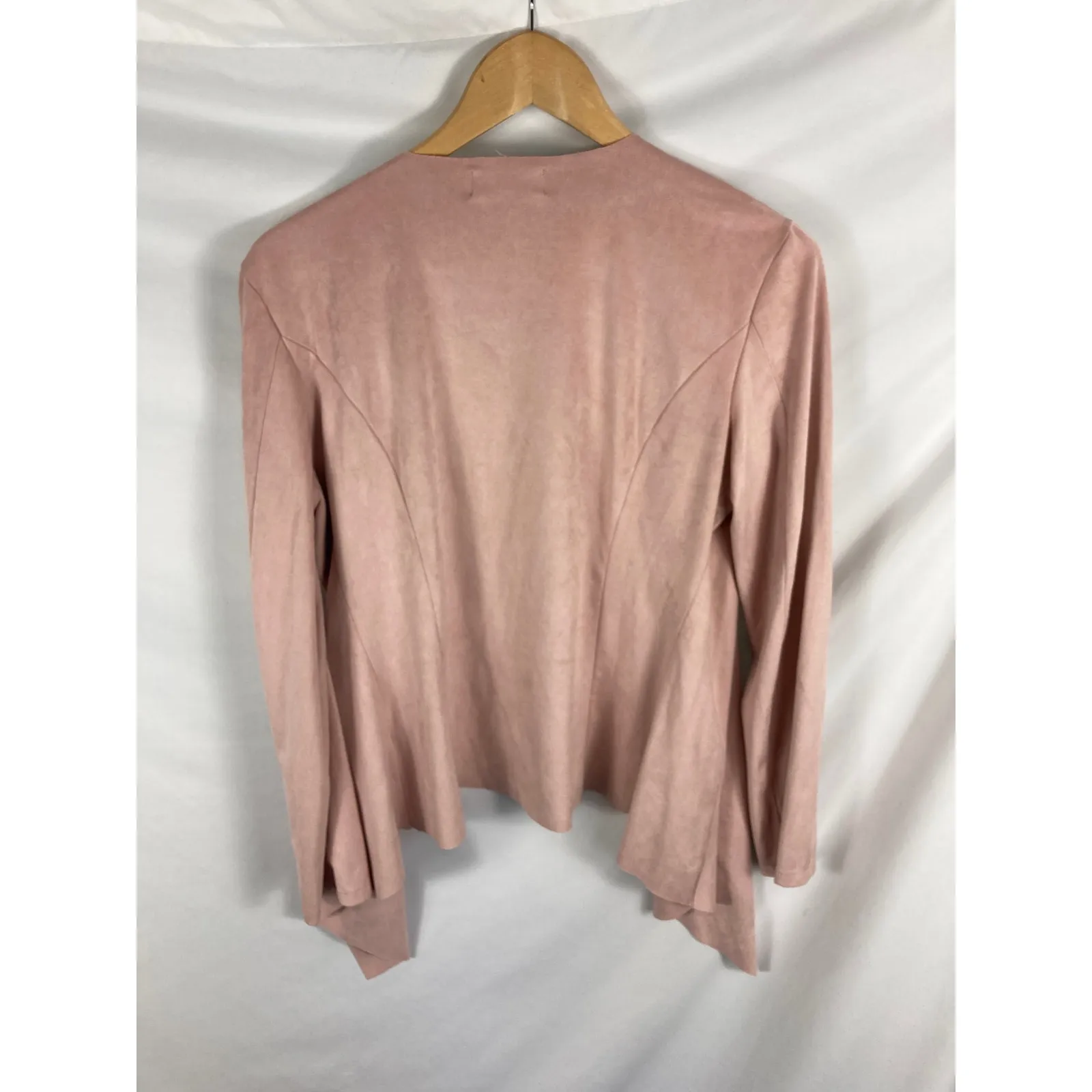 Shannon Ford New York Faux Suede Pink Cardigan Size Small - Image 4