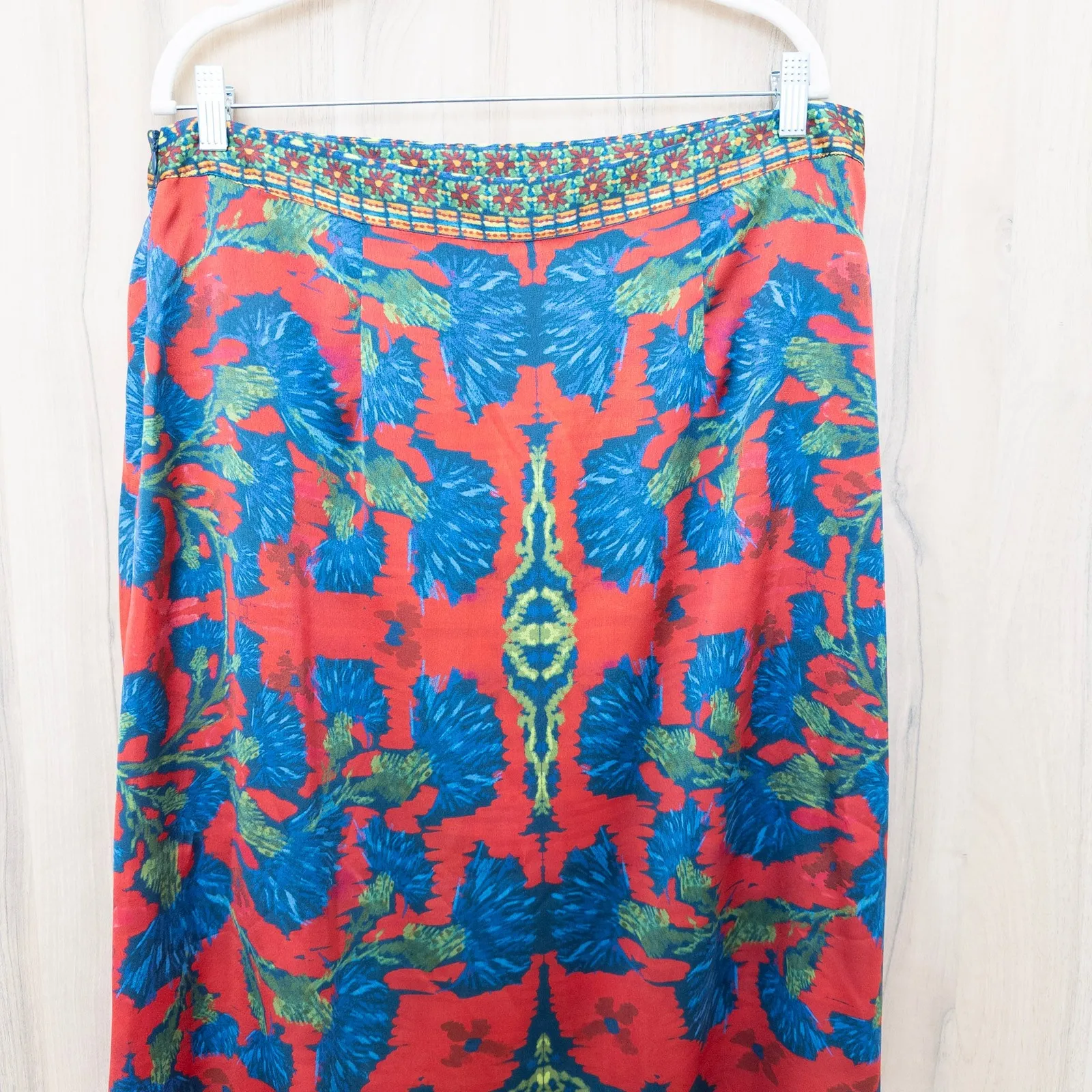 Chelsea & Violet Womens Midi Skirt Size XL Multicolor Floral Boho Festival - Image 6