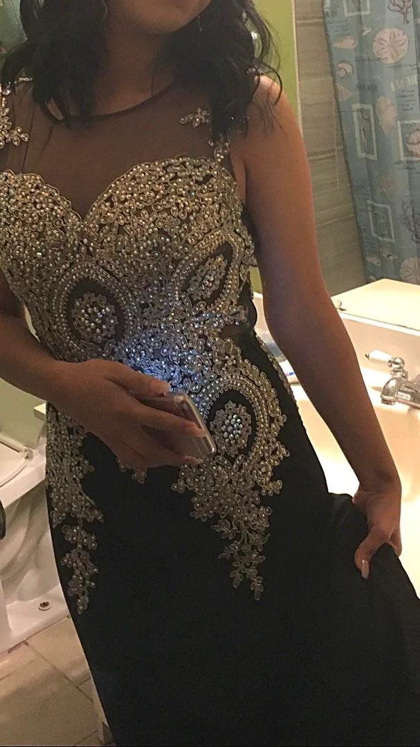 Black & Gold Dress - Image 2