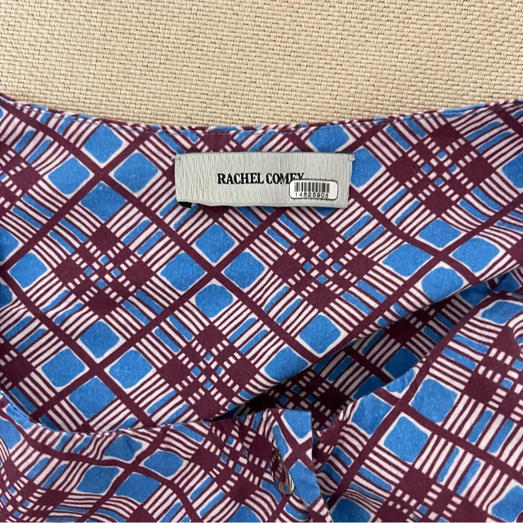 Rachel Comey Holt Jumpsuit Purple Print Cotton Maximalist Artsy Edgy Baggy Boho Blue Size 6 - Image 4