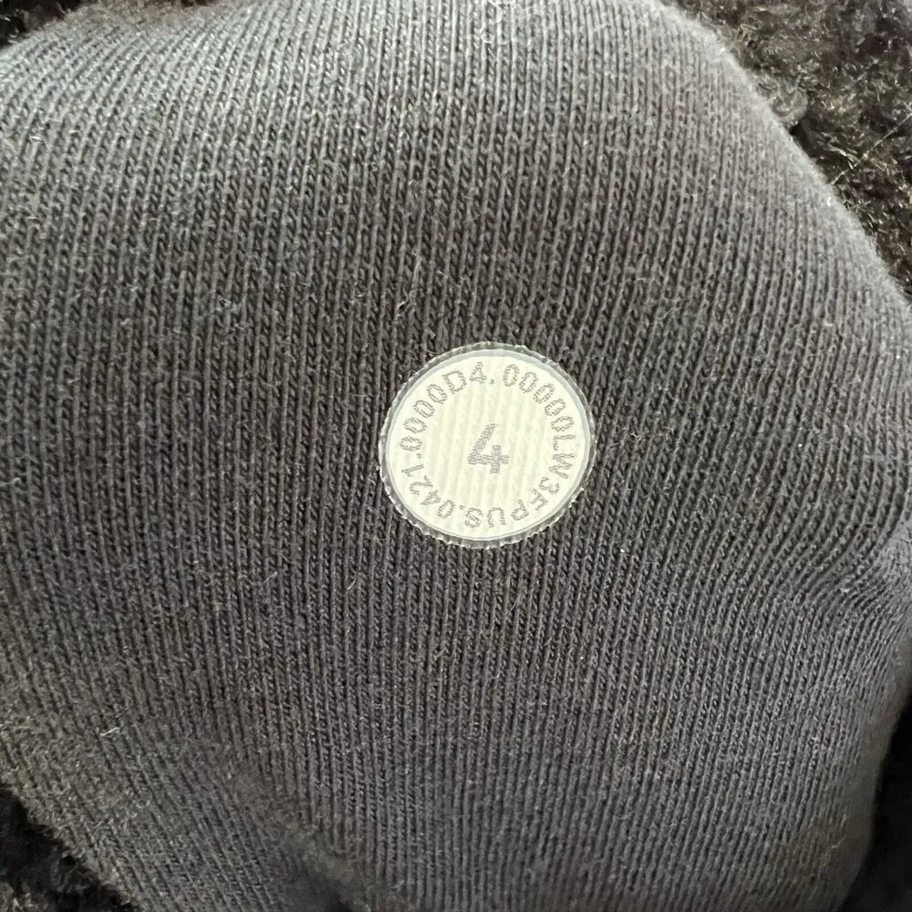 Lululemon Sz 4 Textured Fleece Button Jacket Black - Image 8