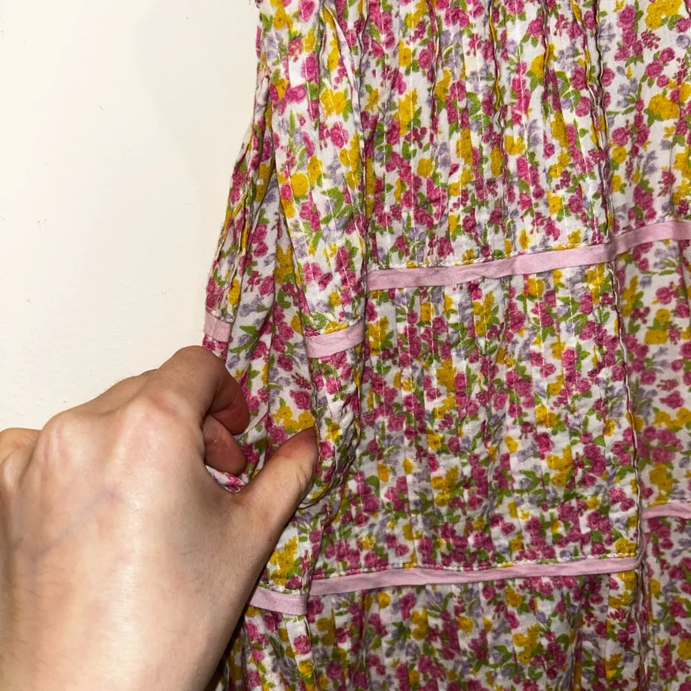 Loveshackfancy Cotton Floral Saratoga Midi Skirt in Fruity Punch Small - Image 5