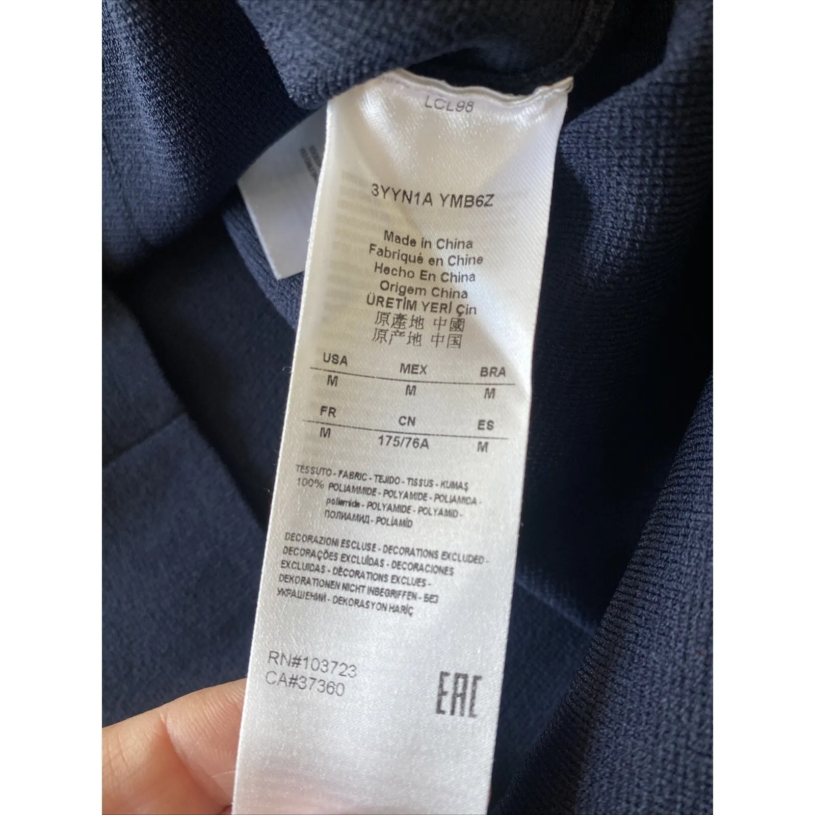 Armani Exchange Women's Medium Navy Blue Knit Pull On Pencil Midi Skirt Corpcore - Image 5