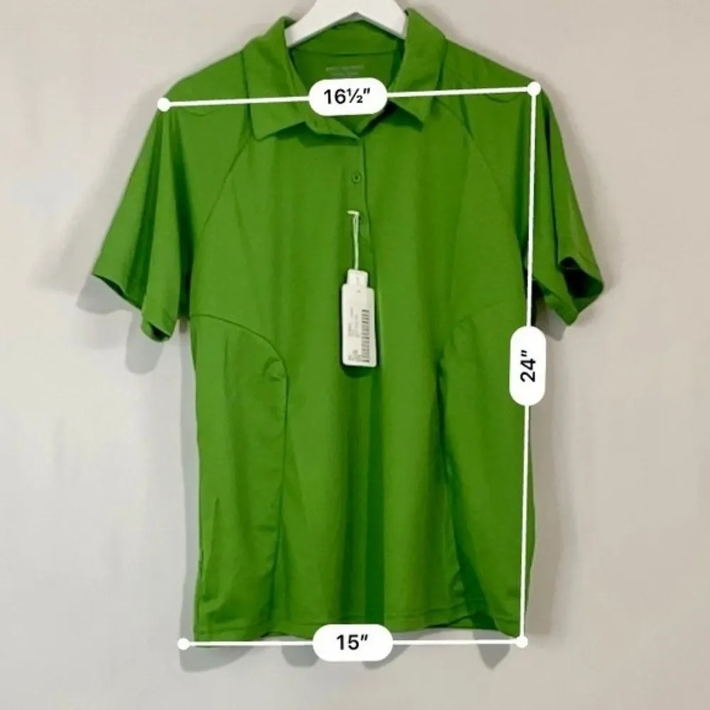 North End Sport Women’s Short Sleeve Moisture Wicking Polo Valley Green XL NWT - Image 8