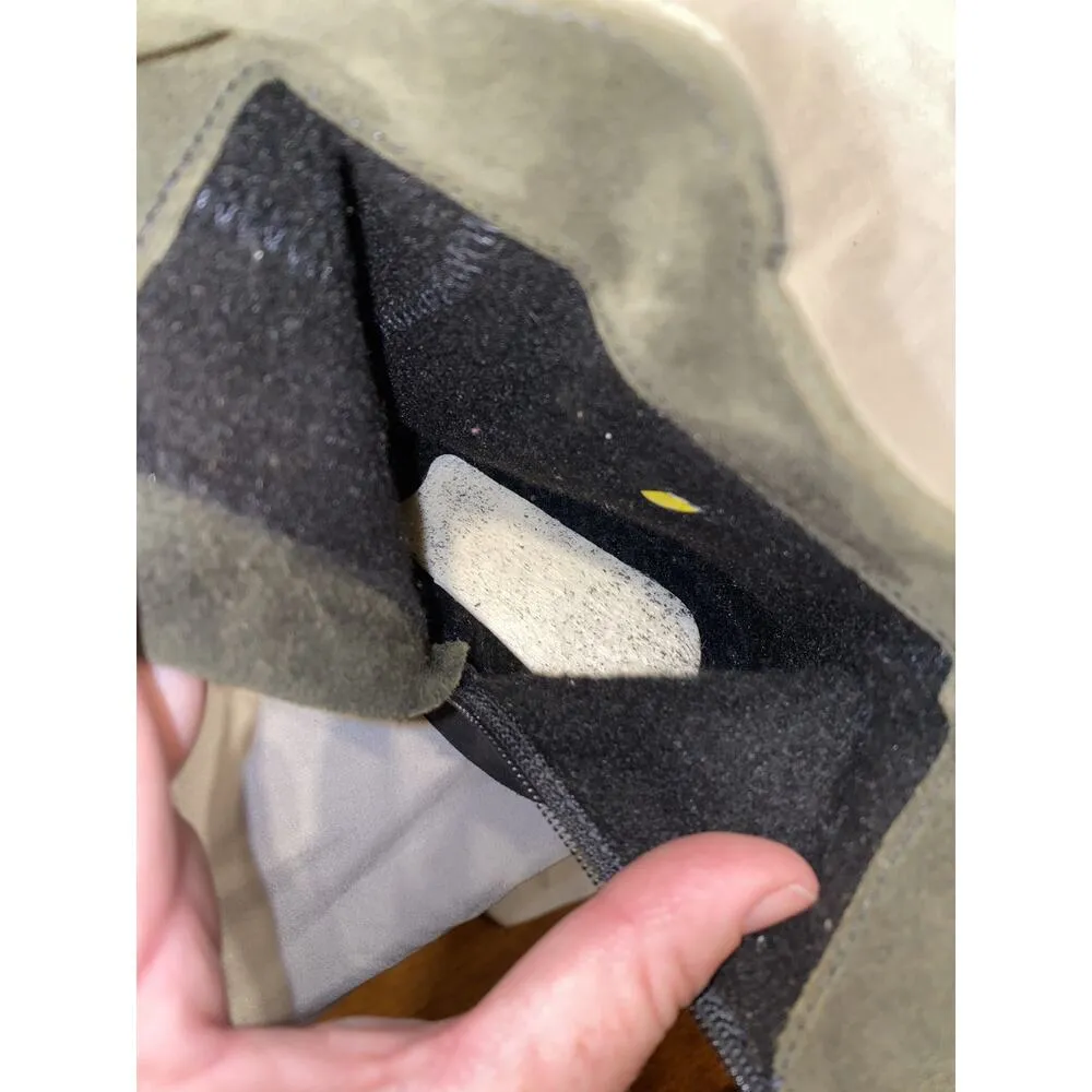 La Canadienne Montreal Vira Women's 6.5 Green Suede Zip Round Toe Bootie Boots - Image 9