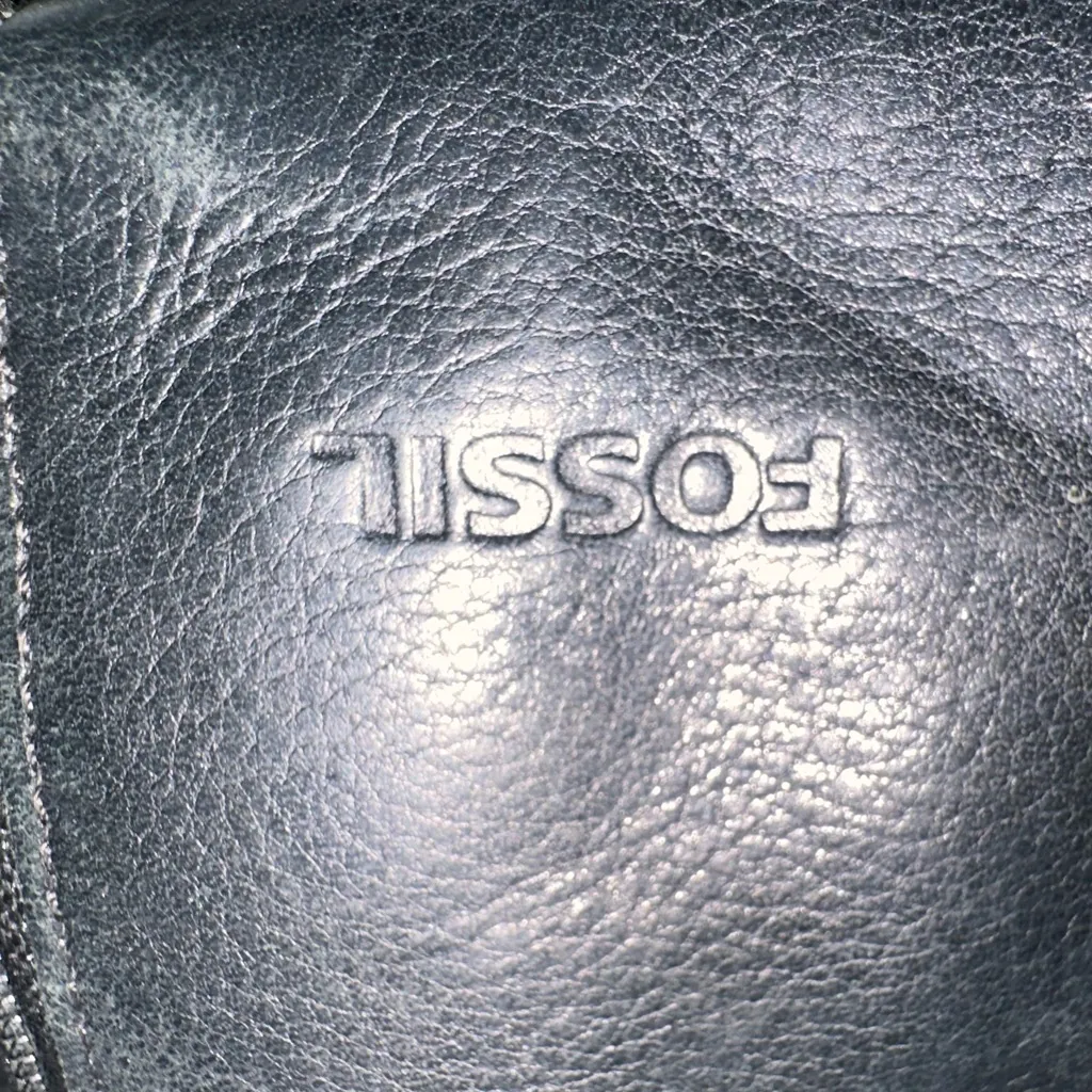 Fossil Black Leather Crossbody Bag Purse - Image 5