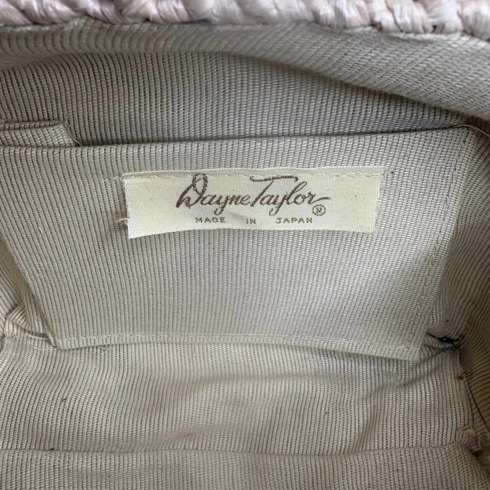 Vintage Mid Century Dayne Taylor Woven Straw Handbag‎ Purse Bamboo Accent Tan - Image 7