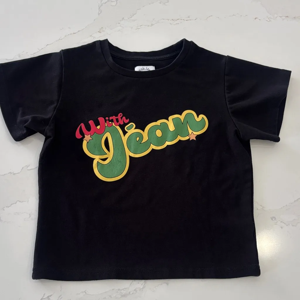 Black “With Jean” T-shirt - Image 2