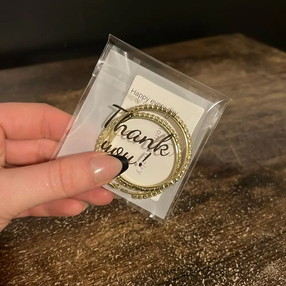 Large Gold Hoops Earrings For Women Gold color with faux diamonds around - Image 5