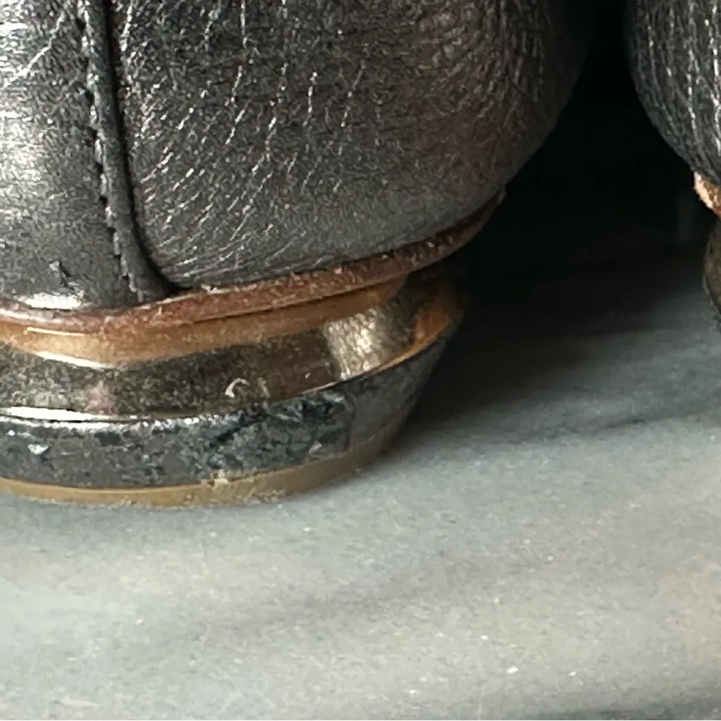 Nicholas Kirkwood Beya Gunmetal Pointy Toe Loafers Size: 12 Silver - Image 7