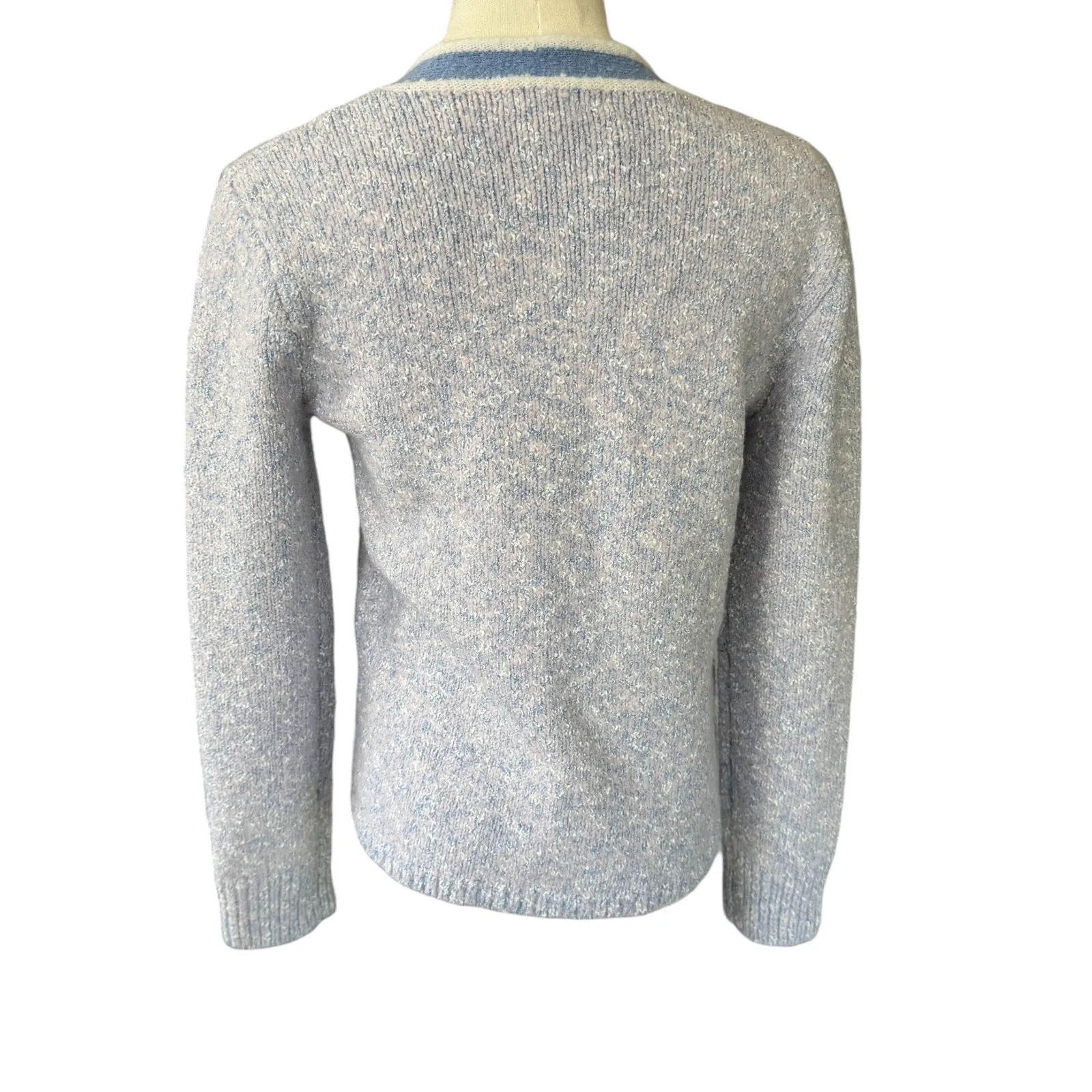J.Crew Marled Sweater Lady Jacket‎ Blue Wool Blend Knit Cardigan Size XS NWT - Image 5