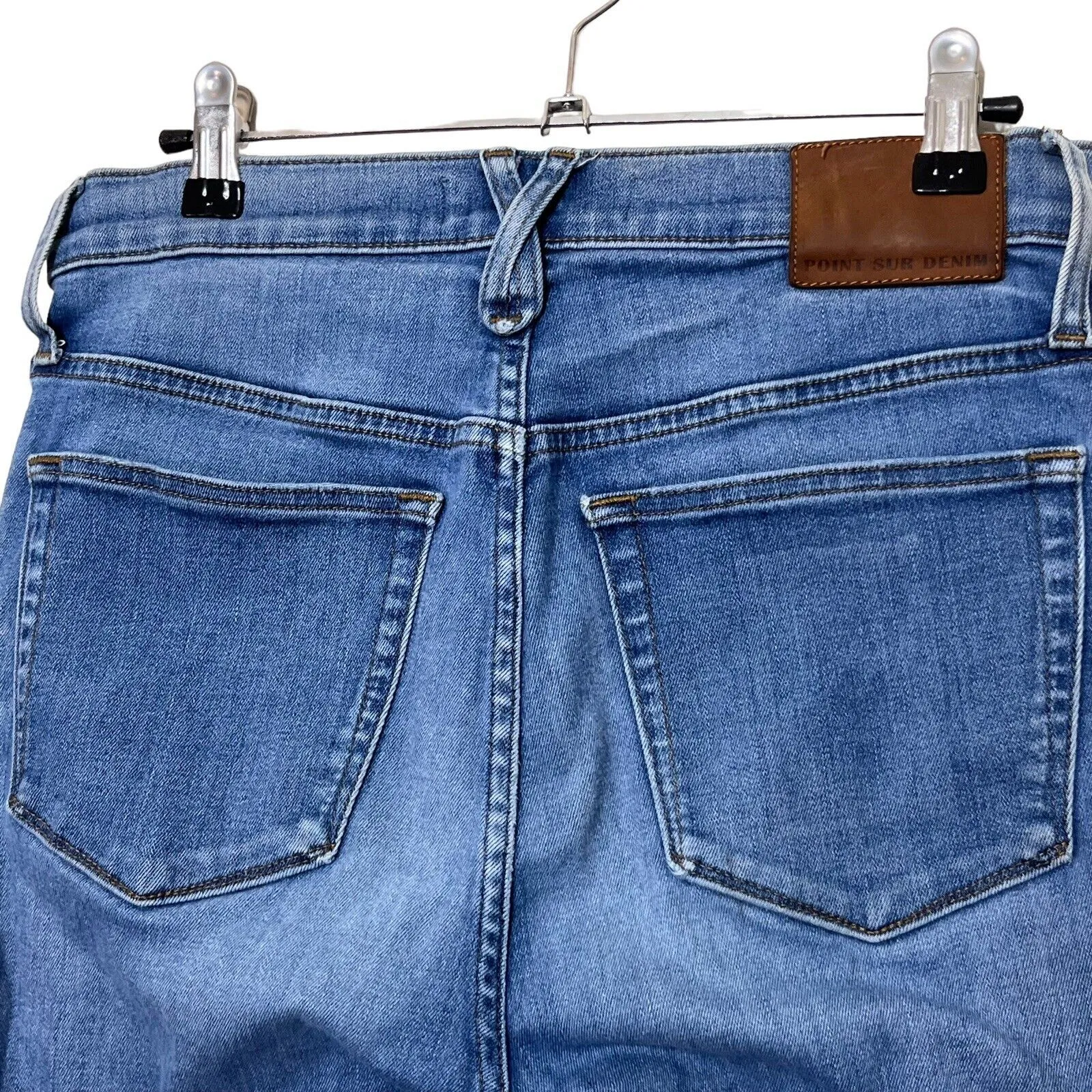 J.Crew Point Sur Hightower Straight Jeans Women’s Size 28 Let Down Hem Stretch - Image 8