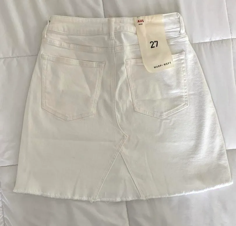 White Denim Skirt - Image 2