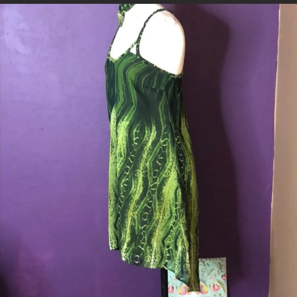 Jessica Simpson Pretoria Highlow Green Snake
Print Dress S - Image 4
