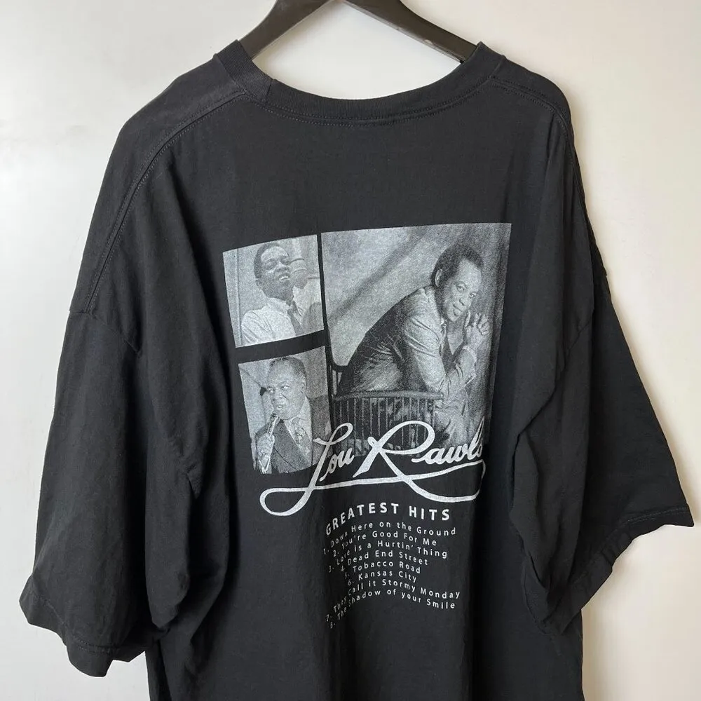 Vintage Lou Rawls Graphic Concert Tee 3XL Black Short Sleeve Shirt Unisex Fit - Image 6