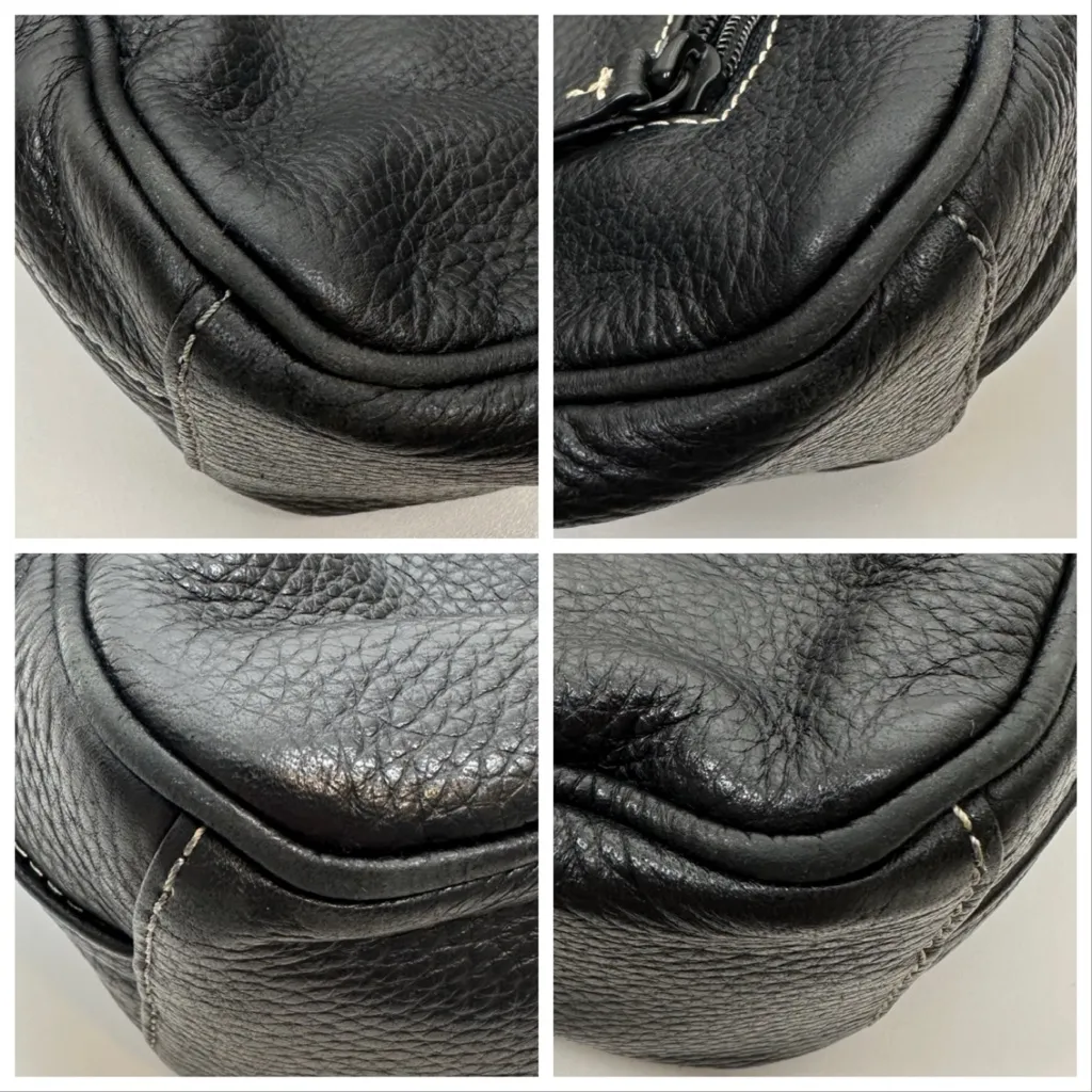 StorkSak London Leather Diaper Bag Unisex Black - Image 14