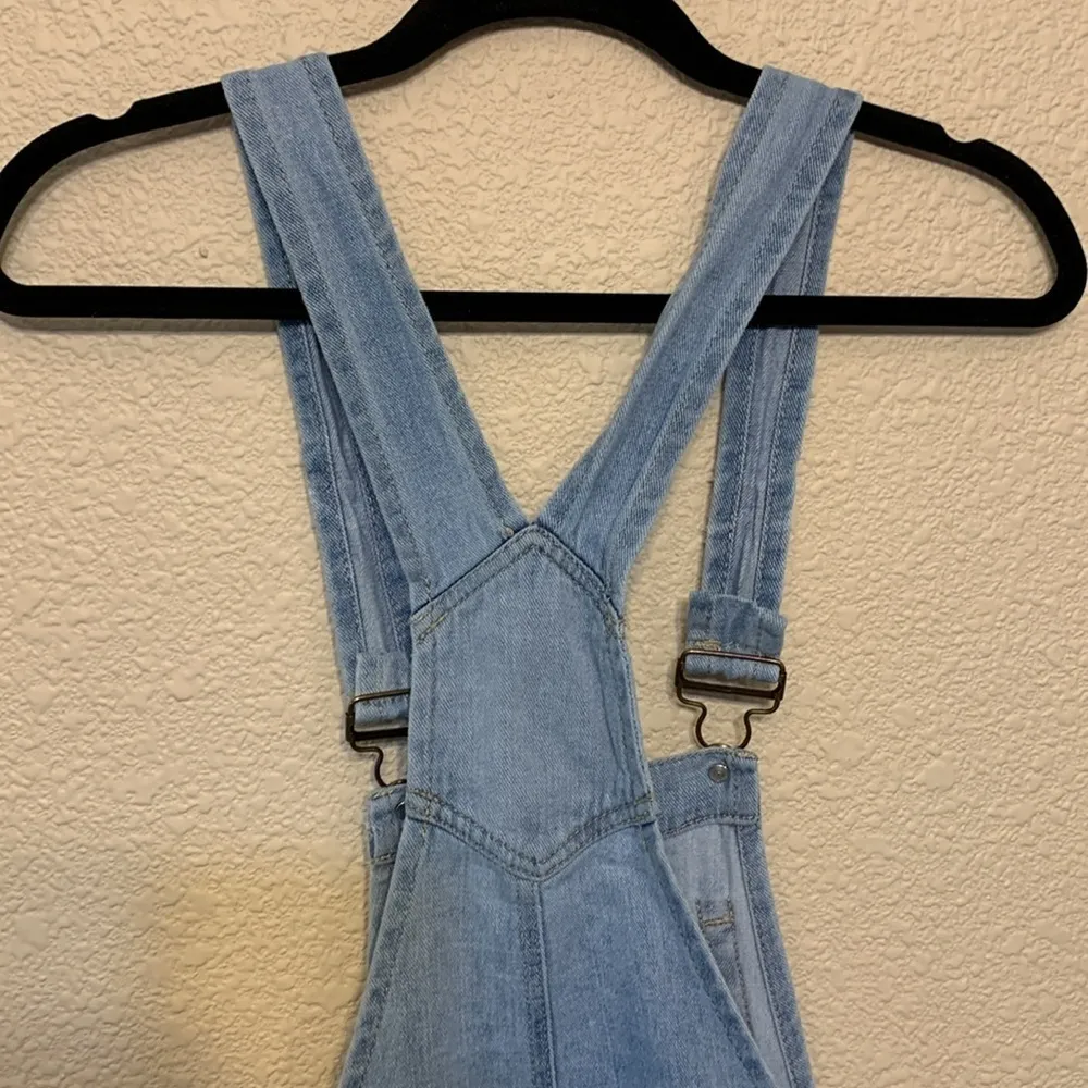 Lei denim short overalls sz S y2k 90s light wash casual western cowgirlcore long - Image 7
