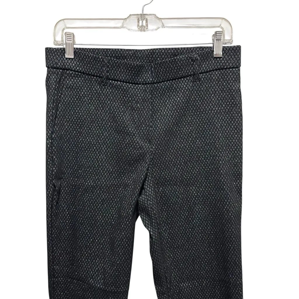 Jules & Leopold Textured Slim Legging Pants Black Silver Women’s Size Medium - Image 4