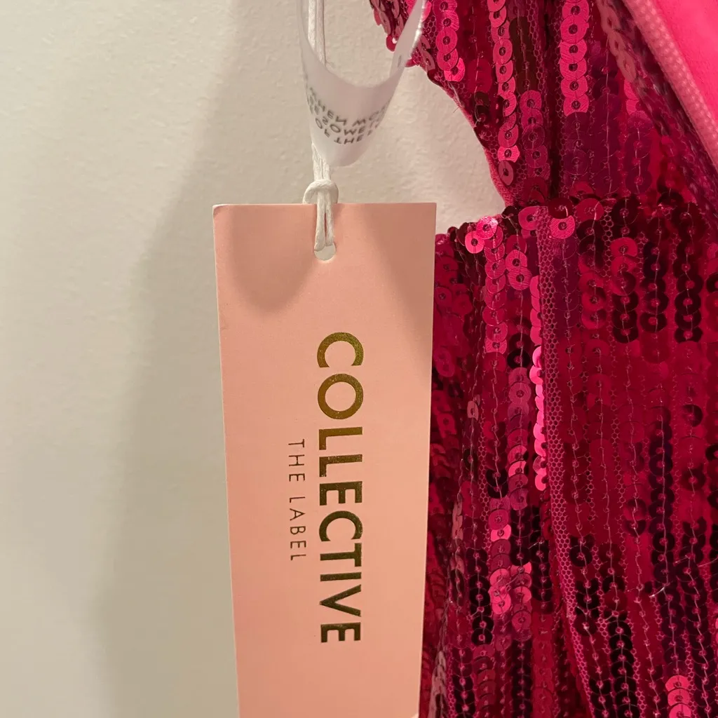NWT Sequin Pink Fringe Cut - Image 11