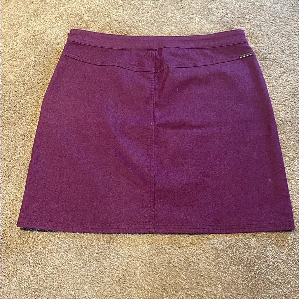 Prana Kara Stretchy Denim Mini Skirt w Pockets Purple Size 6 - Image 7