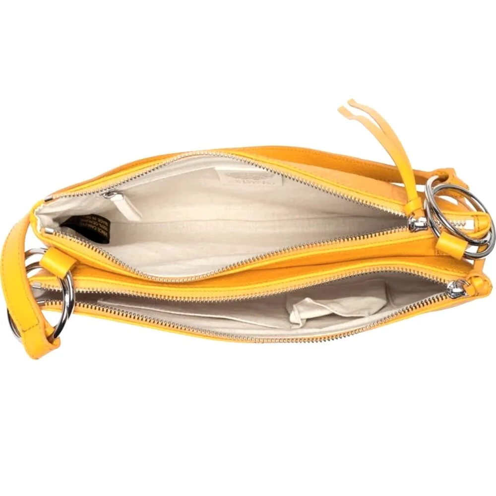 Vince Camuto Livy Leather Shoulder Bag - Mango Sorbet - Image 5