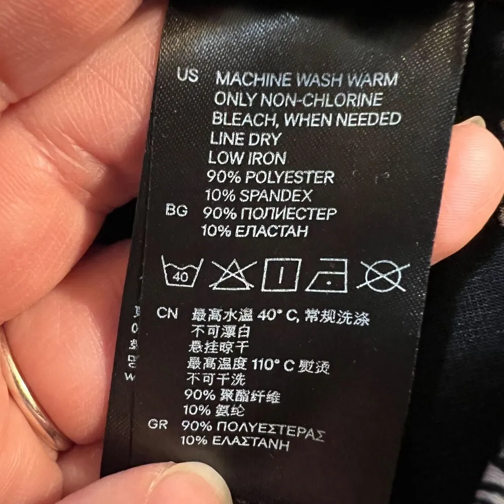 H&M Divided Womens Leggings Skull Print Skinny Stretch Black White Size 6 - Image 7