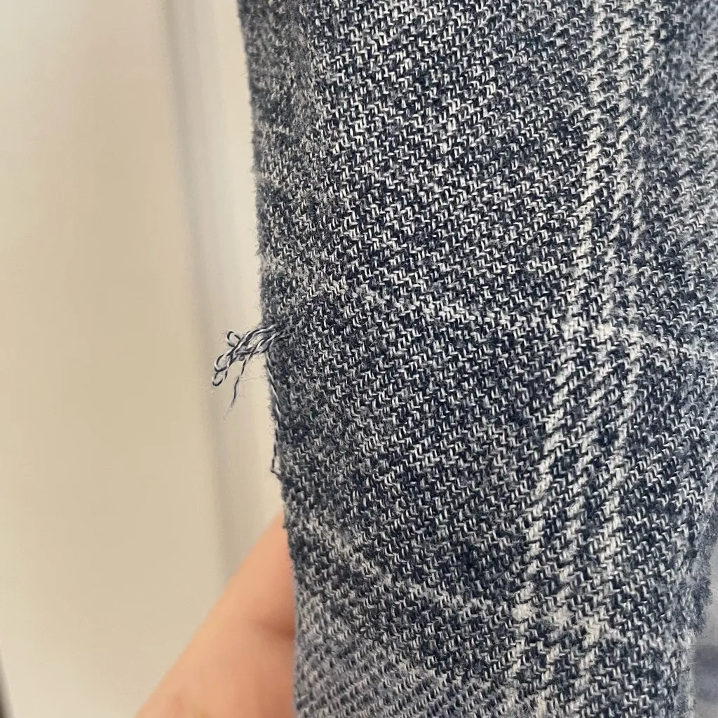 Kuhl Kamila Flannel Blue Plaid Sz Small Long Sleeve Button Down Button Up Collar - Image 9