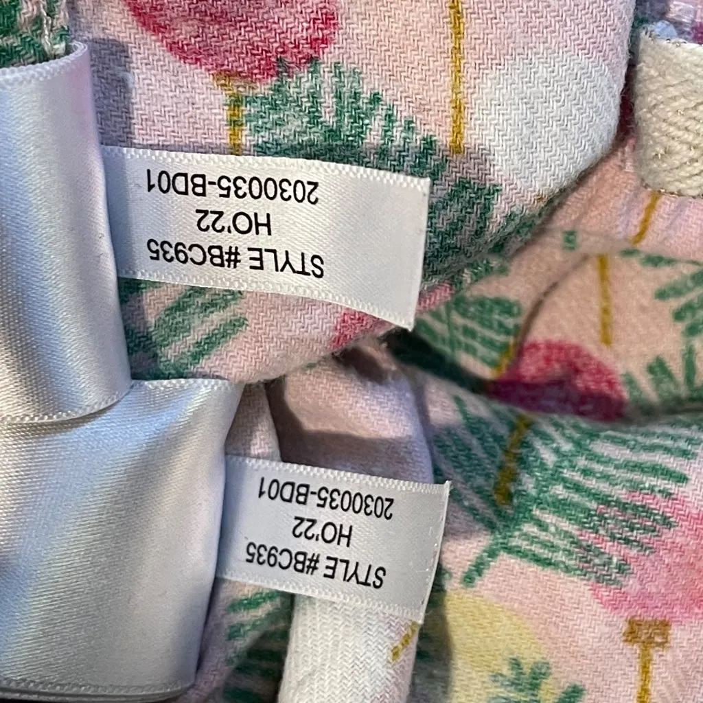 J.Crew Flannel Long Sleeve Pajama Set Women's Size XL Christmas Ornaments Cotton - Image 13