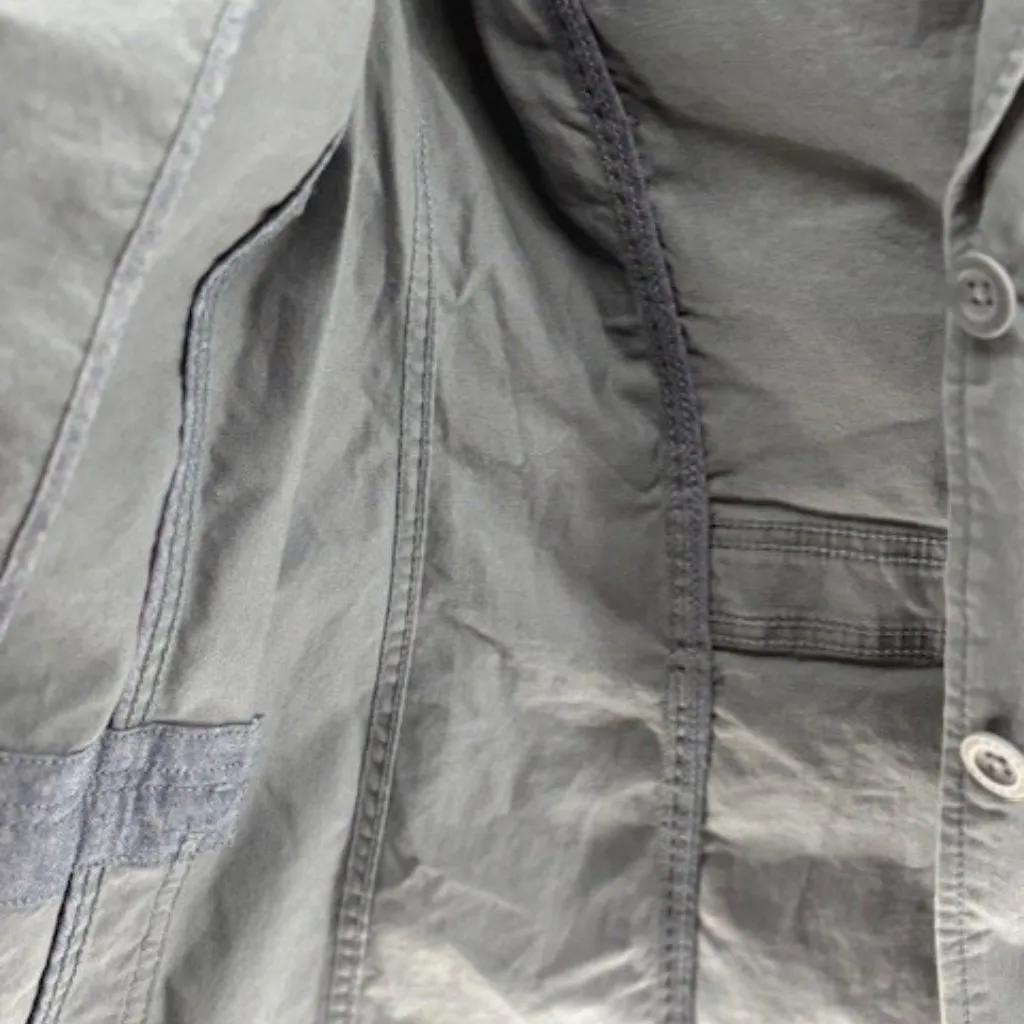 Eddie Bauer Blazer Jacket Sz T6 Blue Legend Wash Utility Tailored Modern City - Image 7