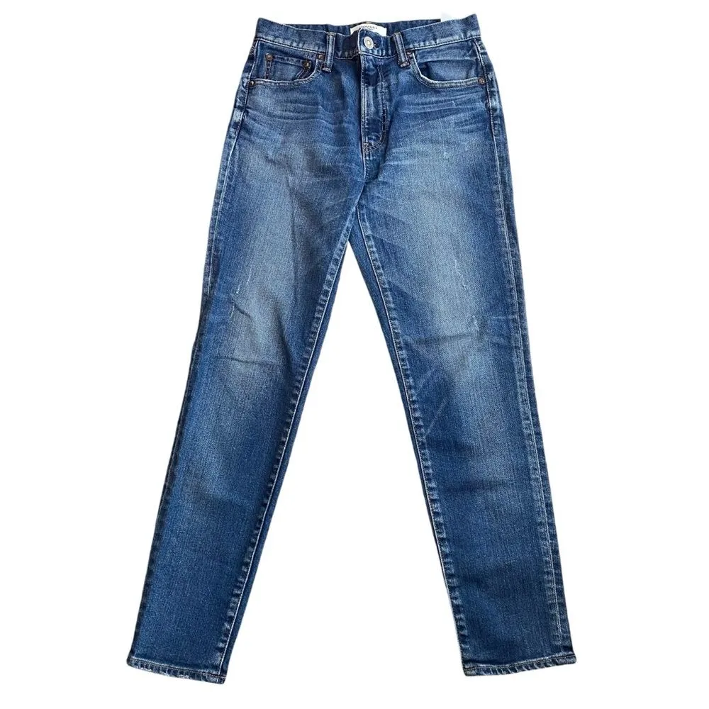 Moussy Vintage Women’s 27 Slim Straight Leg Jeans Medium Wash‎ Denim Distressed Blue - Image 2