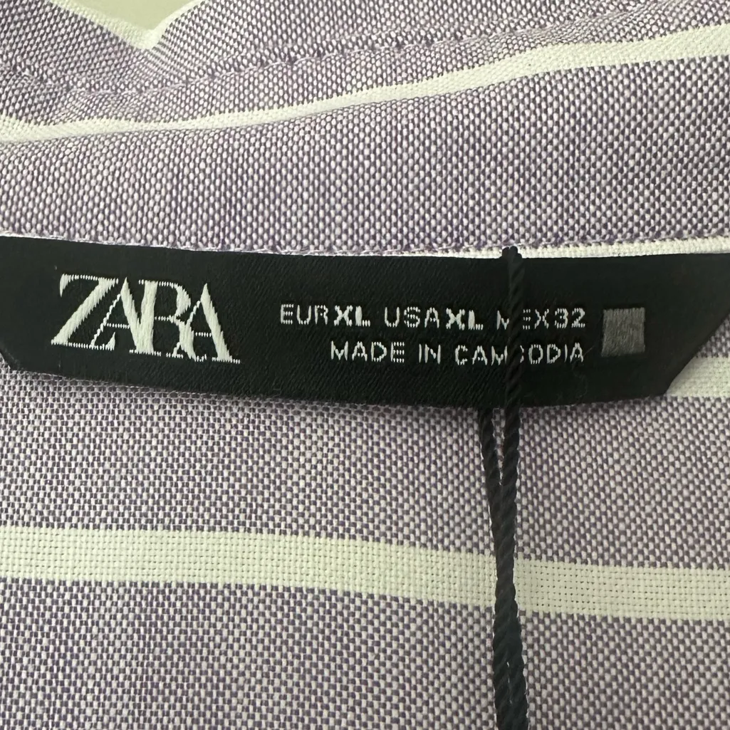 Zara Striped Oxford Shirt NWT - Image 3