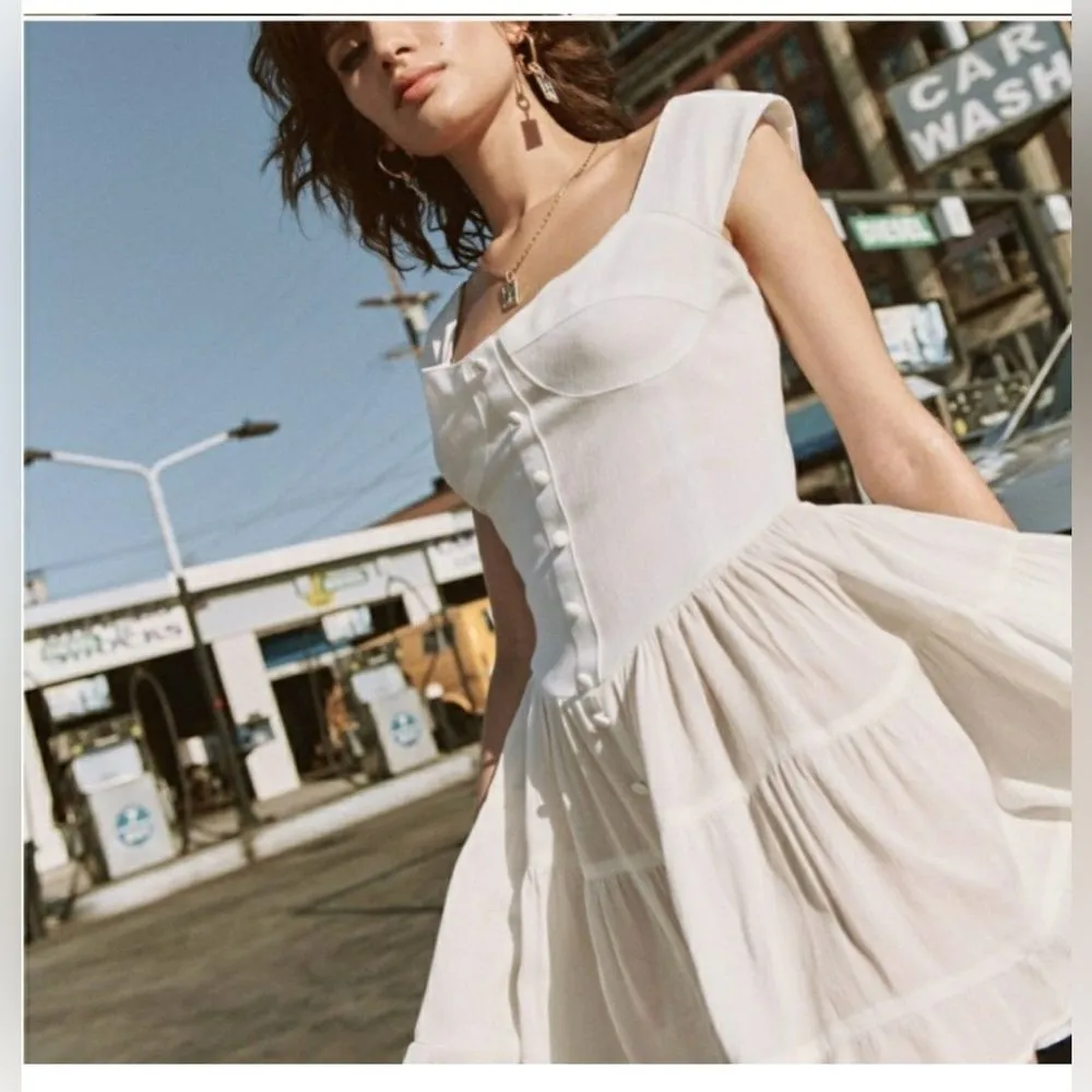 Vanessa Mooney NWT the Elisabeth dress / romper in white Size S - Image 6