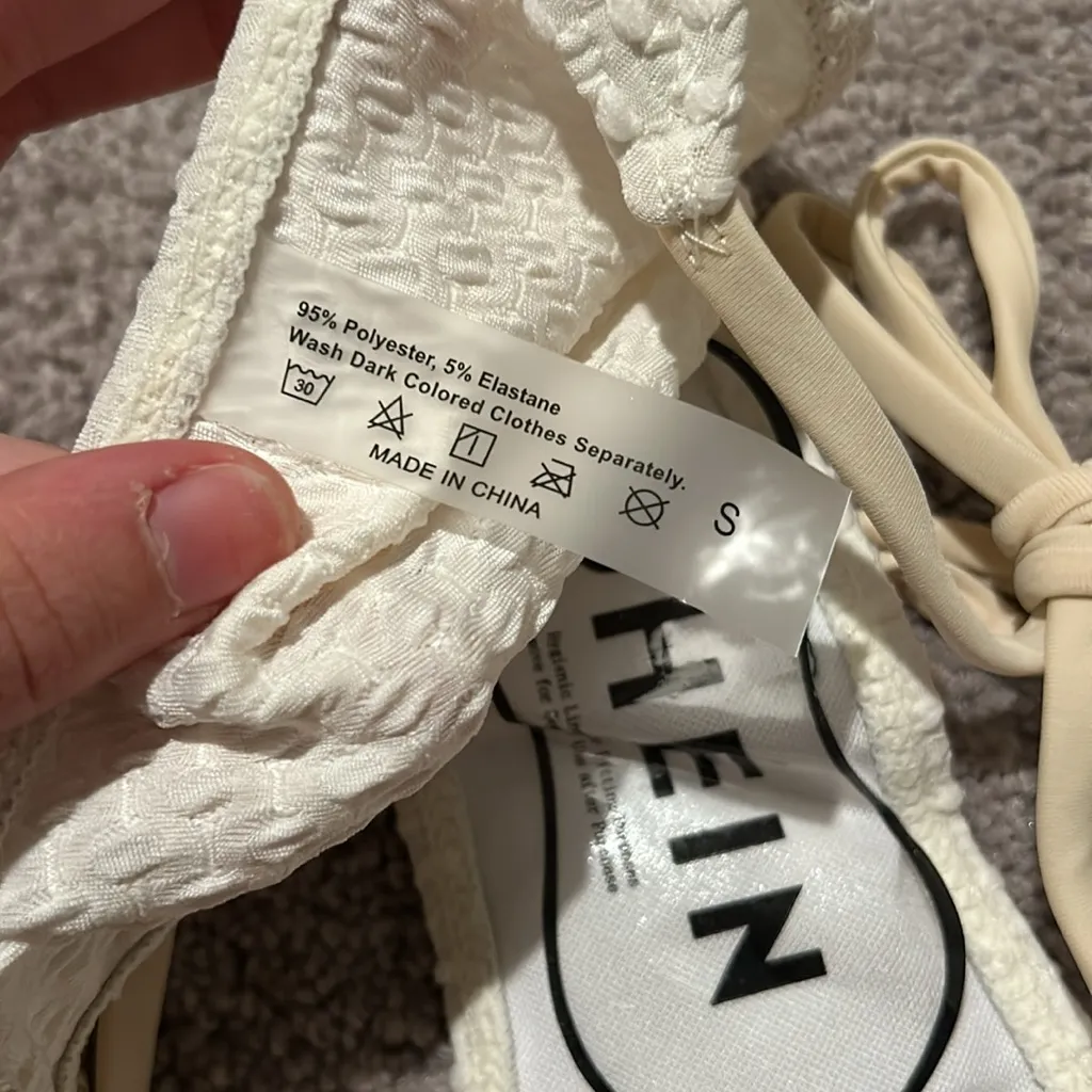 SheIn White  bikini size small tube top - Image 5