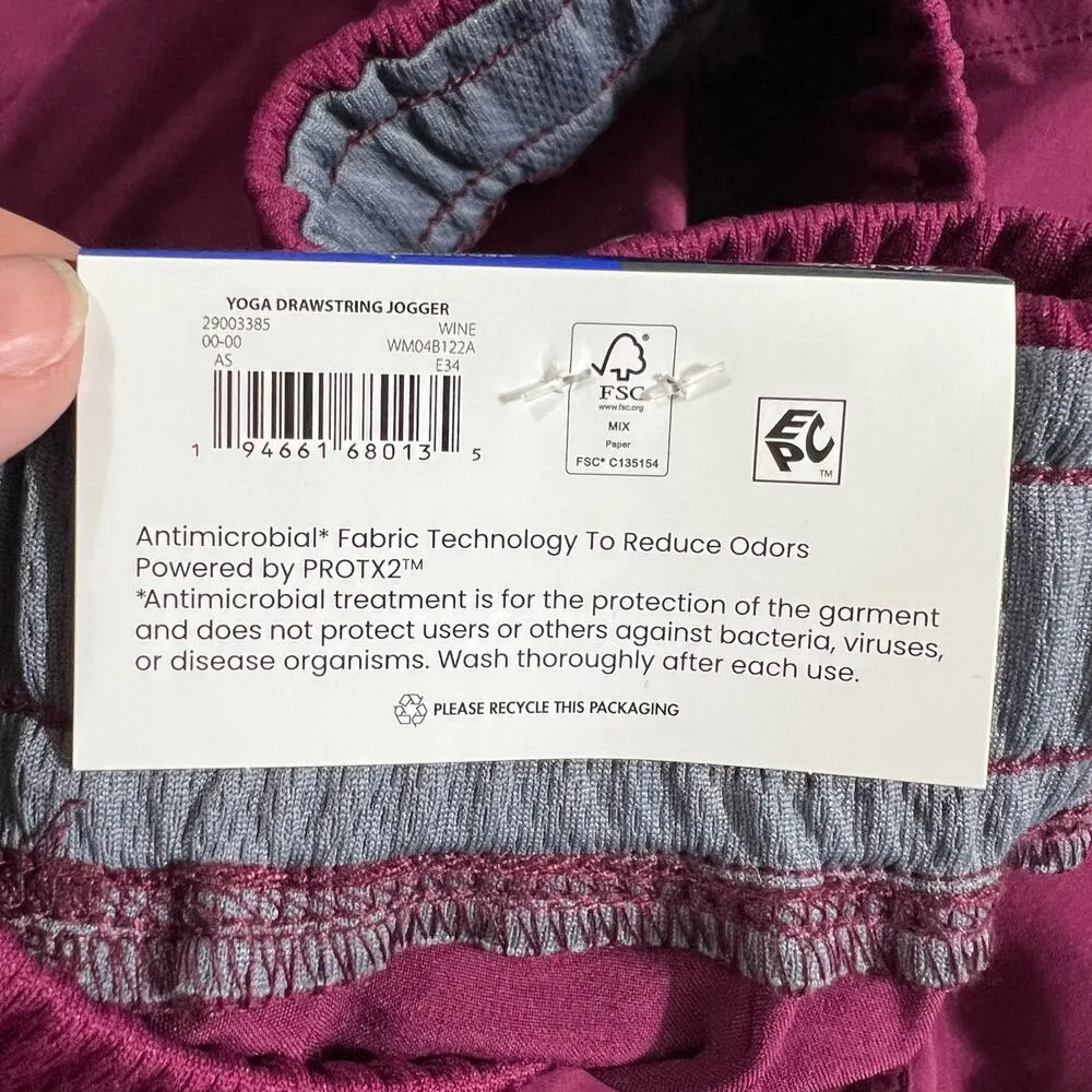 Scrubstar Unisex Scrubs Pants Yoga Waistband Jogger Style Burgundy Red Wine 3XL - Image 11