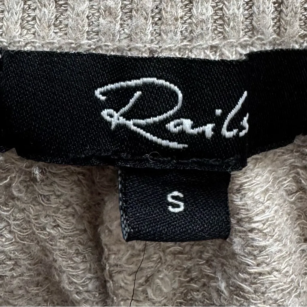 Rails Kingston Heather brown embroidered stars sweatpants Joggers, size S gym - Image 5