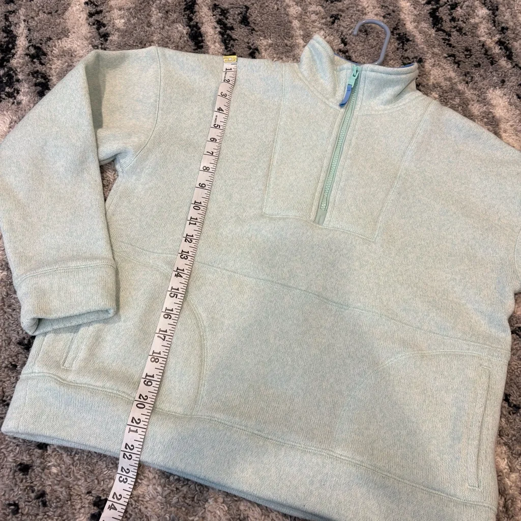 Vineyard Vines Light Blue Quarter Zip Pull Over Fleece Sweater Size Medium Teal - Image 6