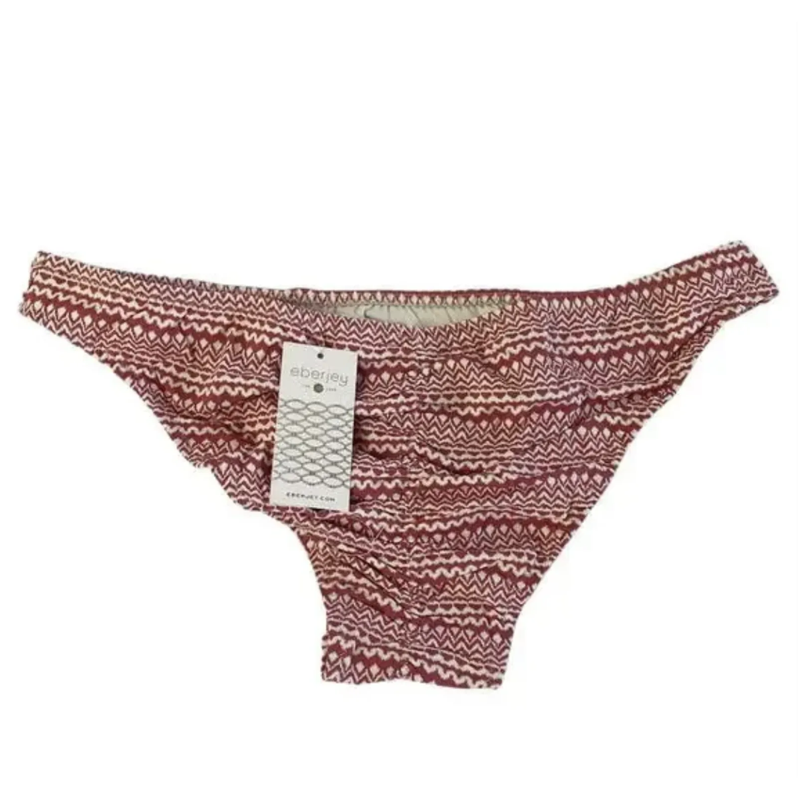 Eberjey Bikini Bottom Womens Large Red White Cherokee Heart Allie Made in USA - Image 3