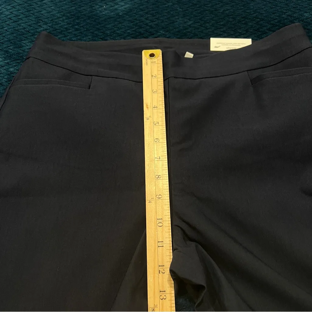 Chico's So Slimming 360 Brigitte Geo Crochet Slim Ankle Pull-On‎ Pants Navy 12T - Image 13