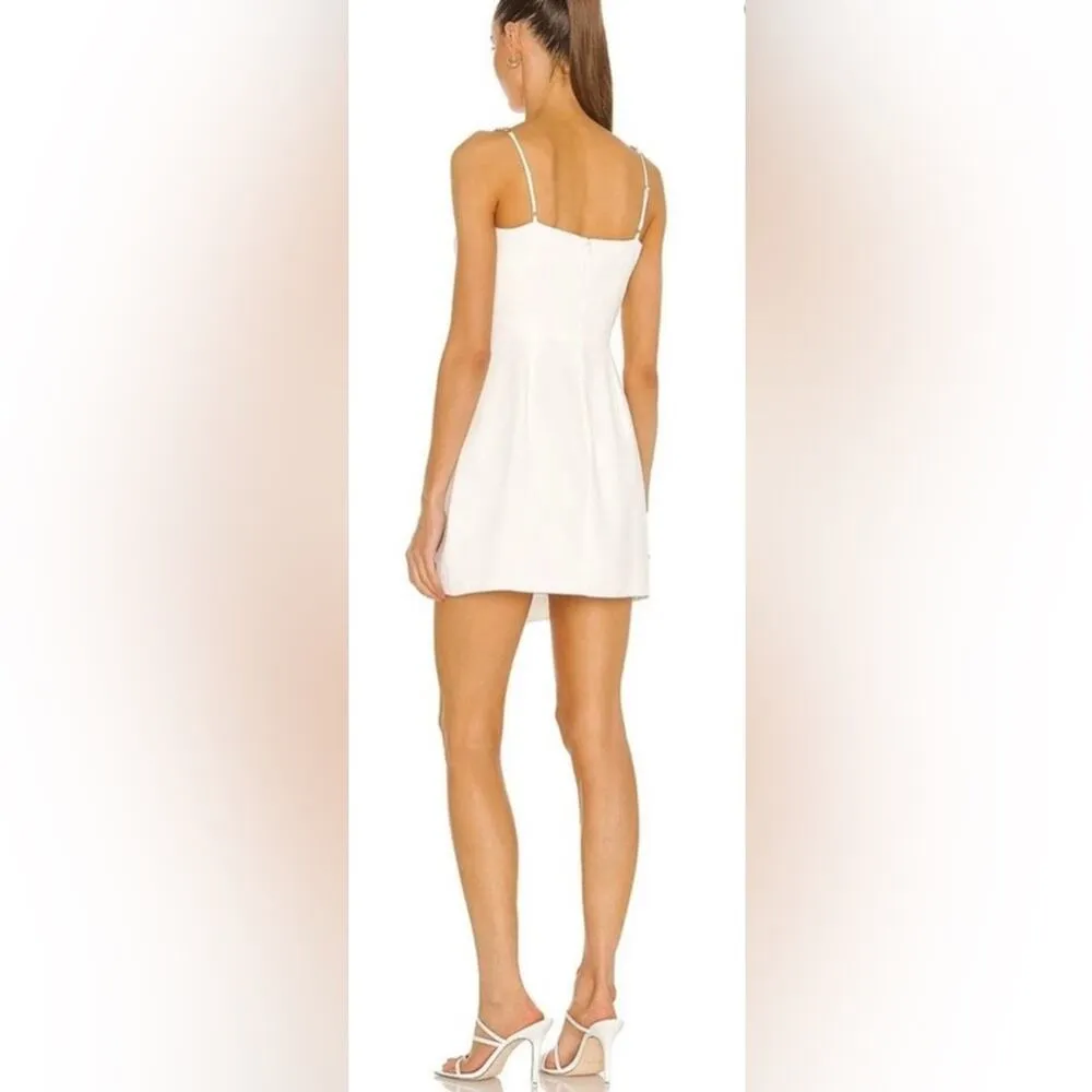 Amanda Uprichard Revolve Mini Asymmetrical Stilla Wrap Dress Chain Size Large - Image 3