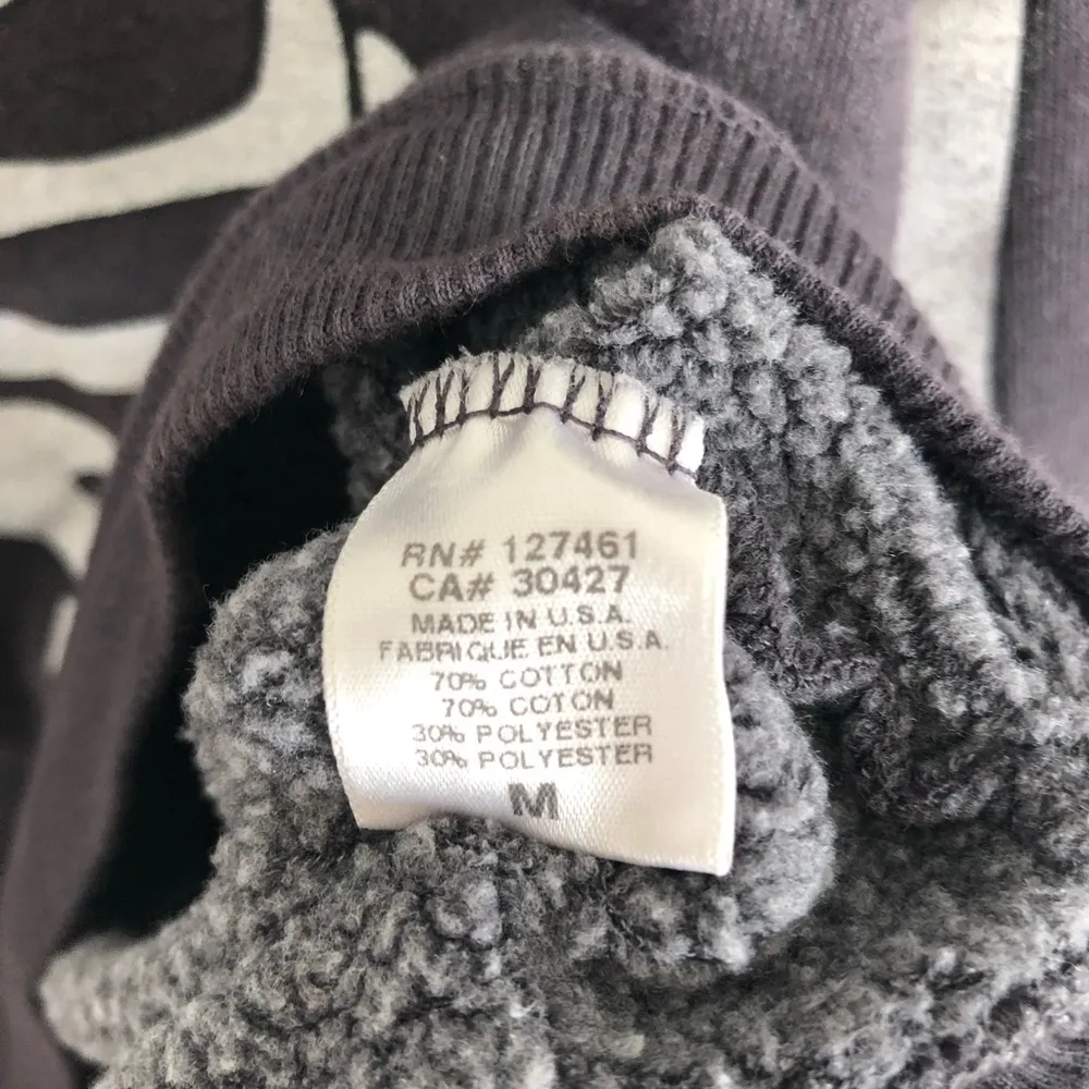 Wildfox OG Inside Out Skeleton Sweatshirt Charcoal Grey Black Medium Halloween - Image 5