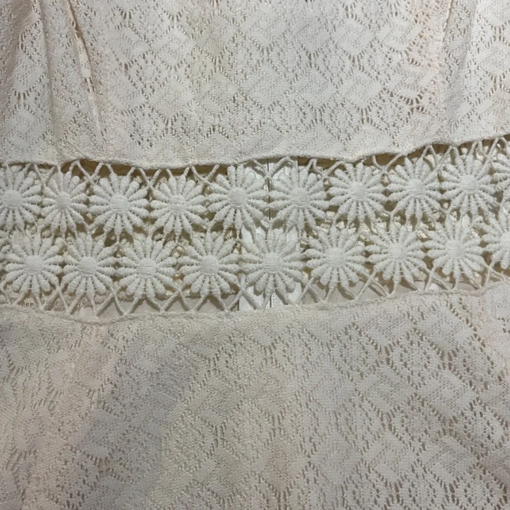 Free People Lace White Ivory Mini Dress Daisy Size 4 - Image 3
