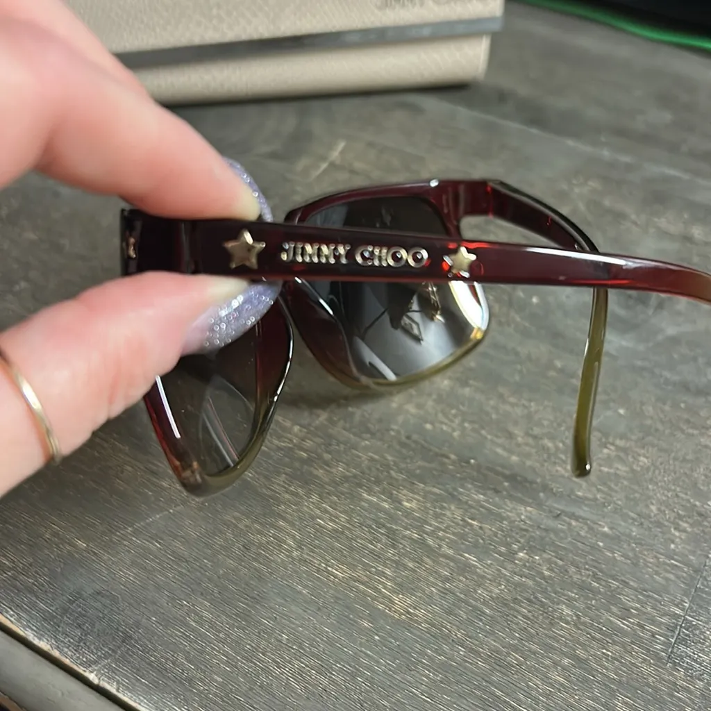 Jimmy Choo Red and Yellow‎ Sunglasses Kate - Image 2