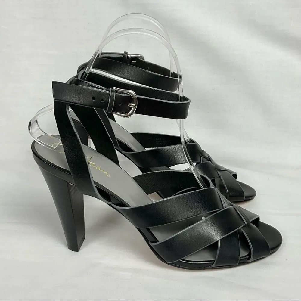 Cole Haan NikeAir Lainey Black Heel Sandals Sz 8 Strappy Slingback Ankle Strap - Image 3