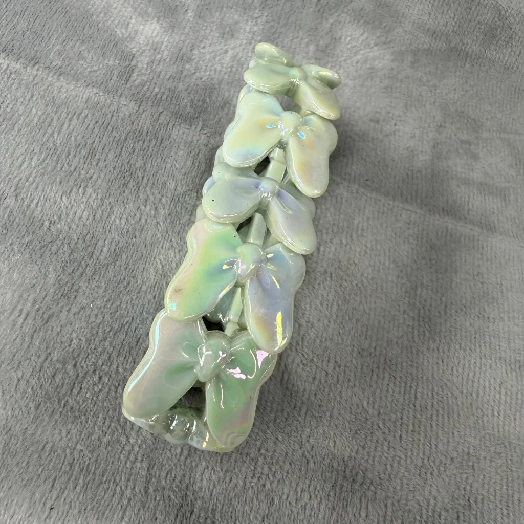 Butterfly Shape Beaded Bracelet Double Hole Beads Iridescent Stretch Adjustable - Image 10