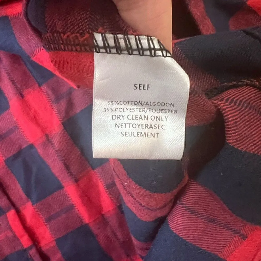 Red and black buffalo plaid festive Christmas holidays fall and winter shirt L. Size L - Image 8