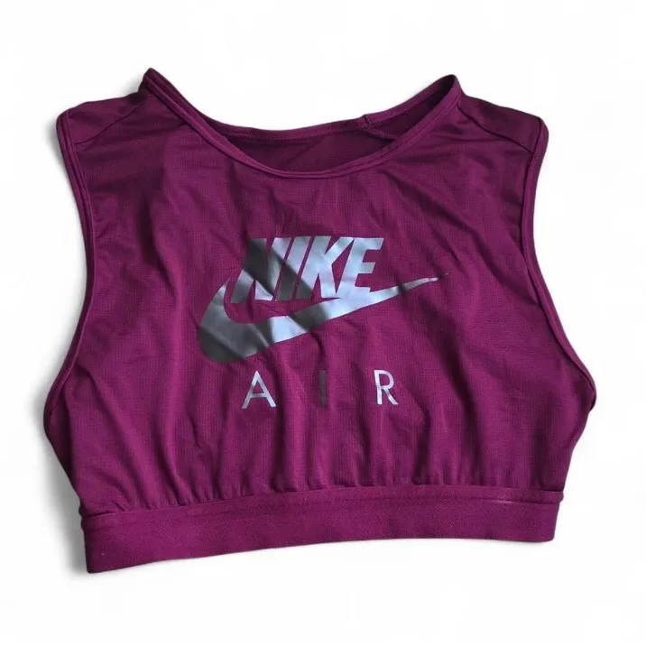 Nike Air Sports Bra Tank Top Purple Activewear Bra Size XS Racerback - Image 2