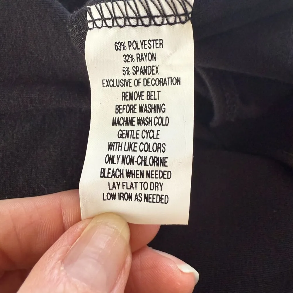 Signature by Robbie Bee black sleeveless cowl neck stretchy tank top size 4 - Image 9