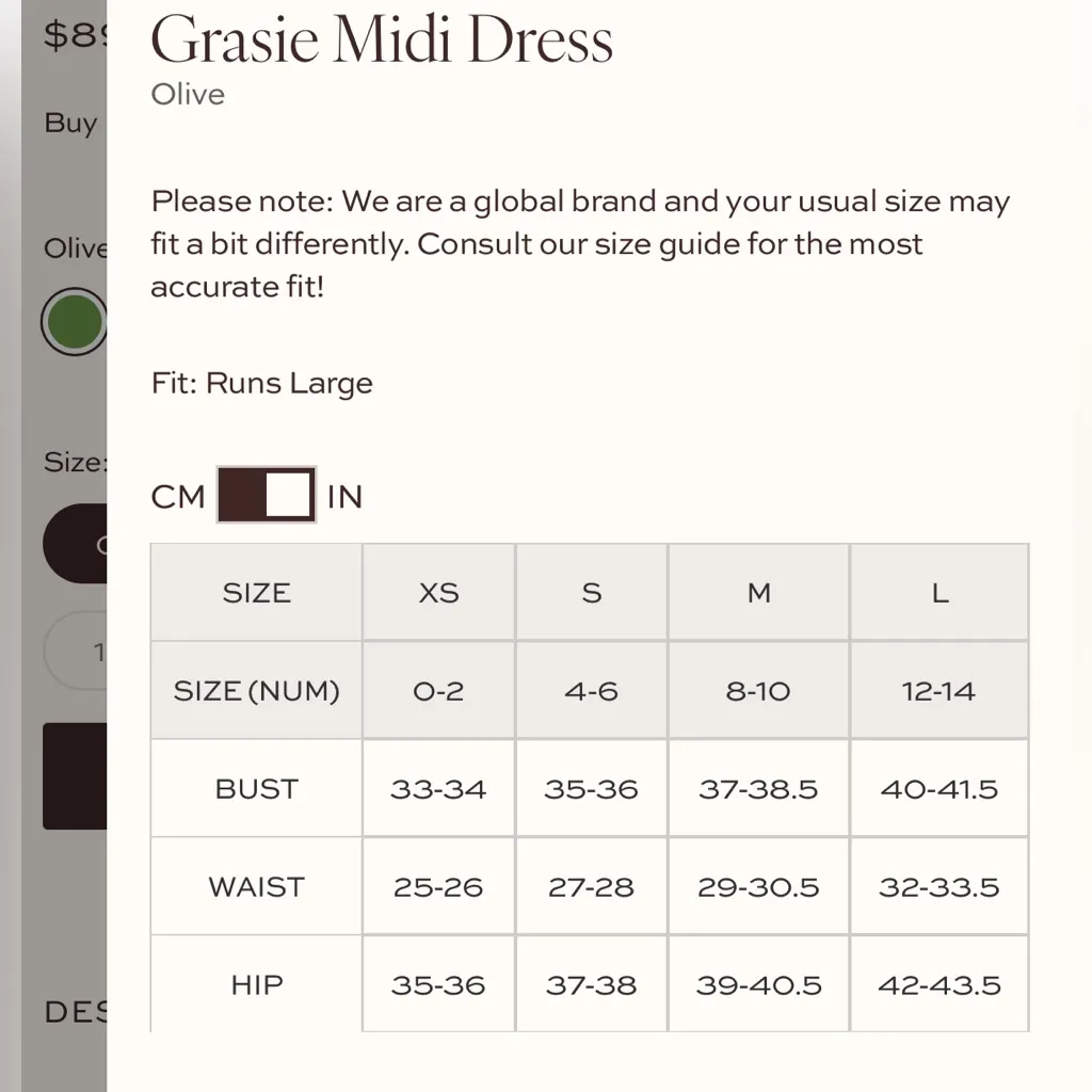 PETAL & PUP NWOT Olive Green Satin Grasie Midi Dress S 6 - Image 9